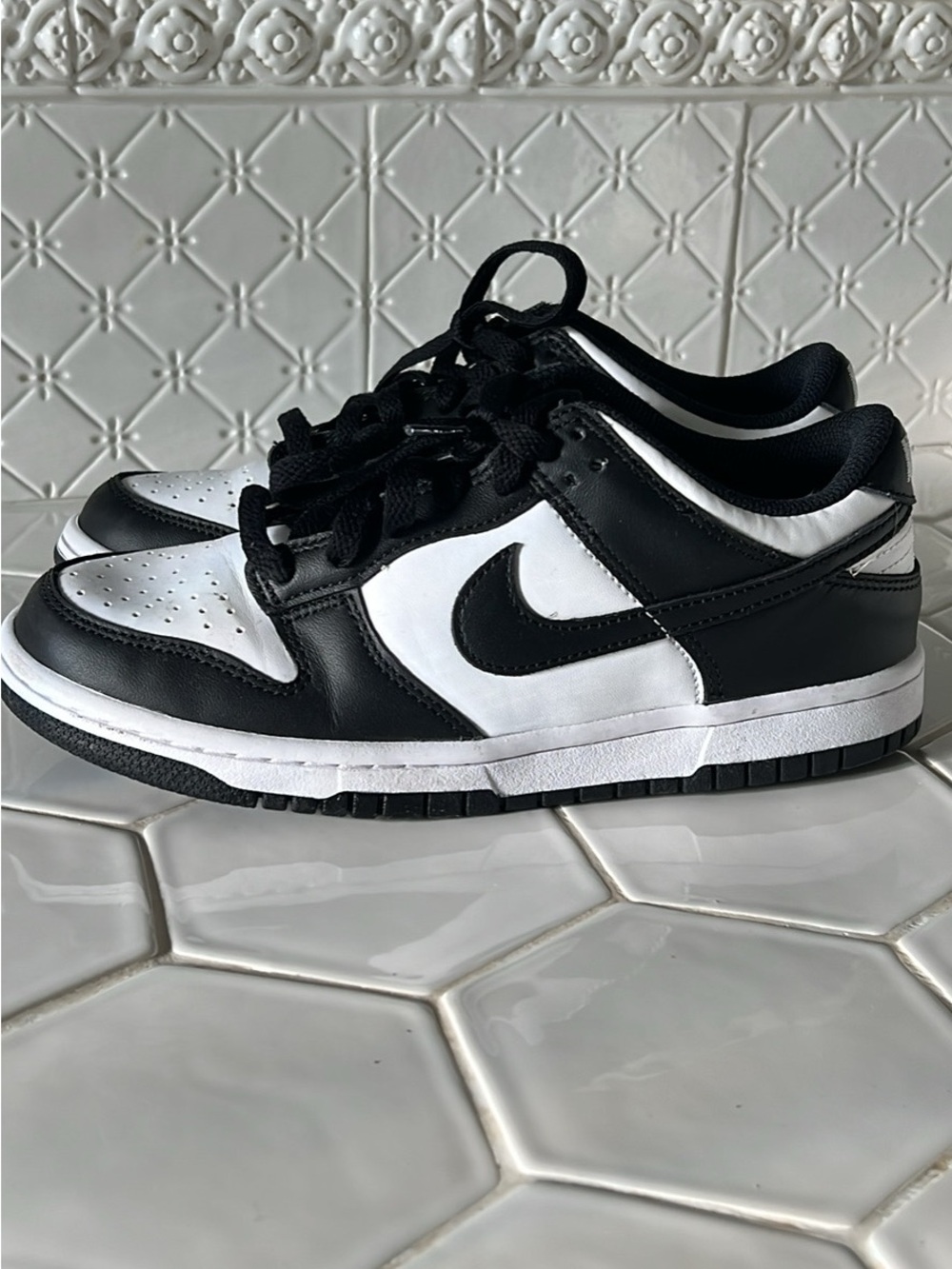 Nike Kids Black and White Low-Top Sneakers